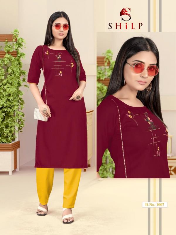 Shilp Meghana Designer Cotton Embroidery Kurti 